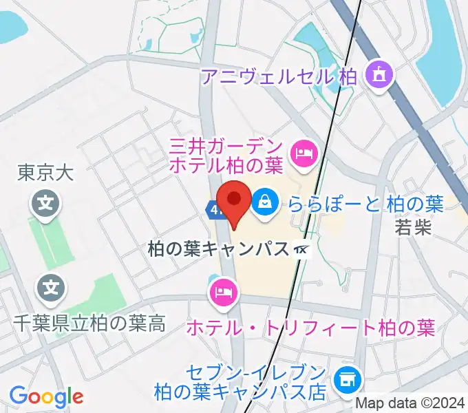 伊藤楽器ららぽーと柏の葉センターの地図