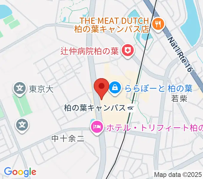 伊藤楽器ららぽーと柏の葉センターの地図