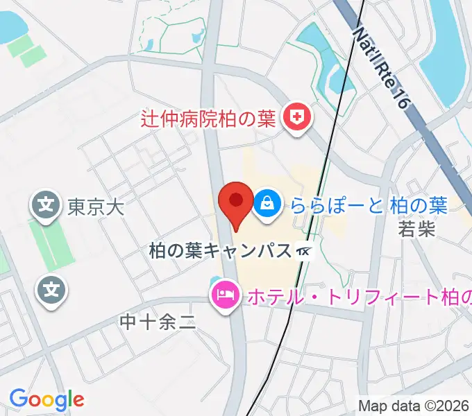 伊藤楽器ららぽーと柏の葉センターの地図