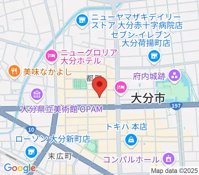 大分音楽館の地図