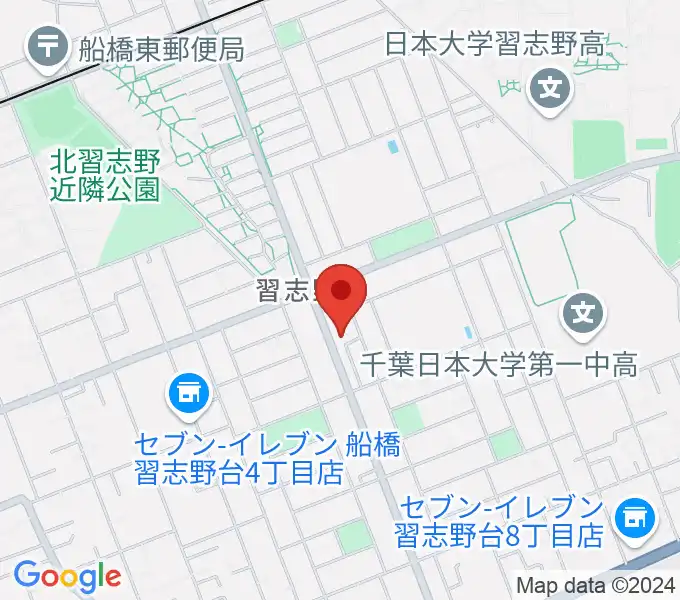 伊藤楽器 ピアノシティ北習志野の地図