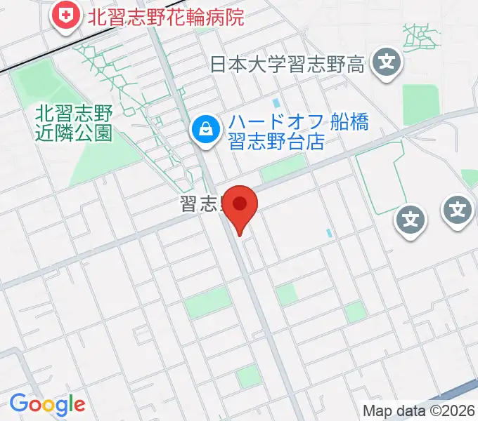 伊藤楽器 ピアノシティ北習志野の地図