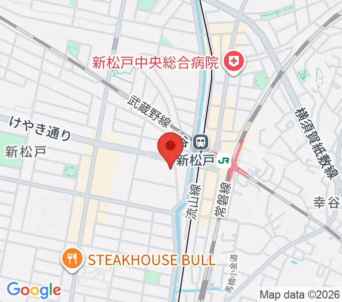 伊藤楽器 新松戸センターの地図