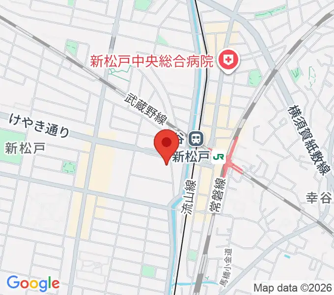 伊藤楽器 新松戸センターの地図