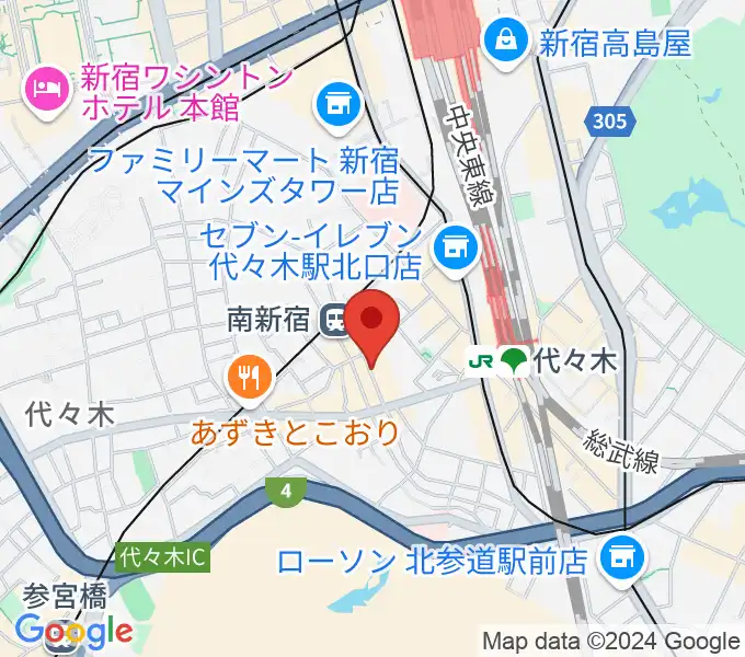 代々木アルティカセブンの地図