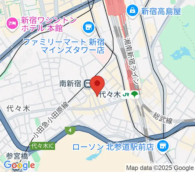 代々木アルティカセブンの地図