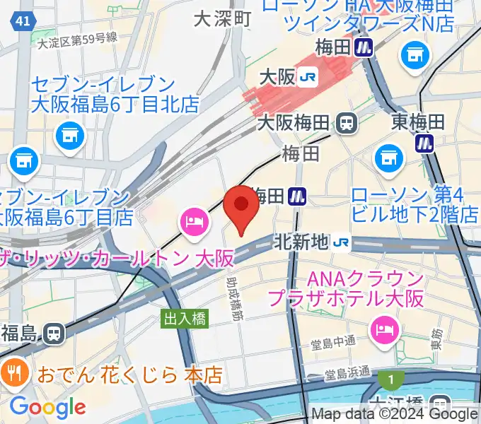 MIKIミュージックサロン西梅田ブリーゼブリーゼの地図