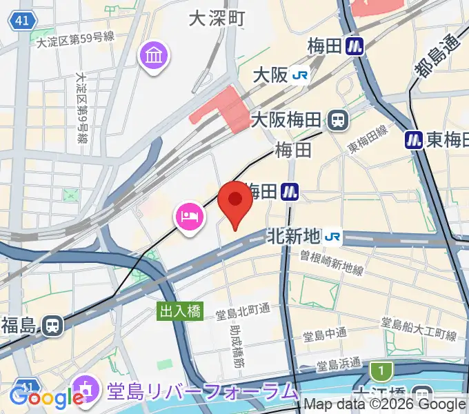 MIKIミュージックサロン西梅田ブリーゼブリーゼの地図