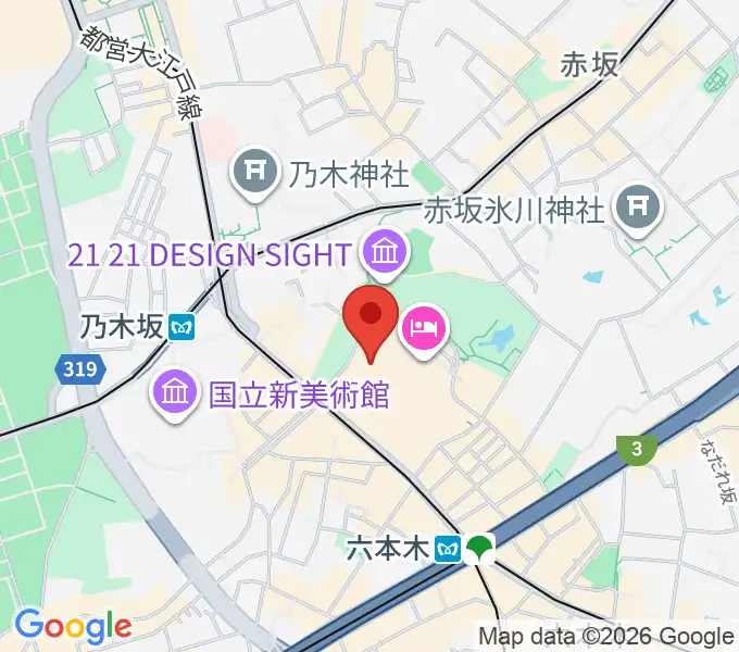 ビルボードライブ東京の地図