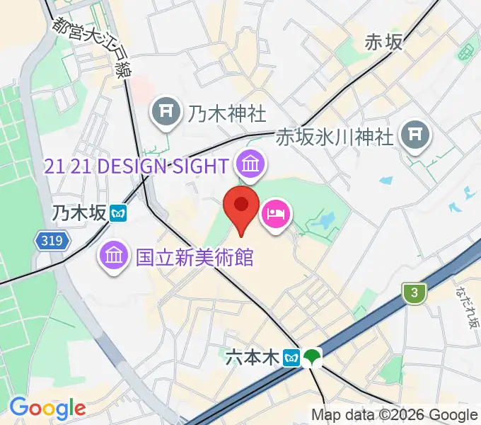 ビルボードライブ東京の地図