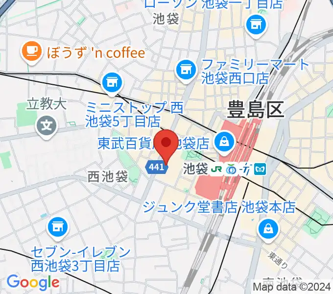 ミュージックスタジオ・フォルテ芸劇店の地図