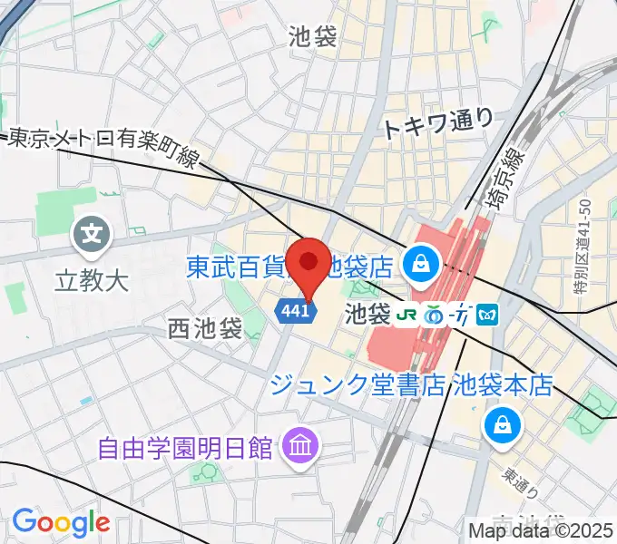 ミュージックスタジオ・フォルテ芸劇店の地図