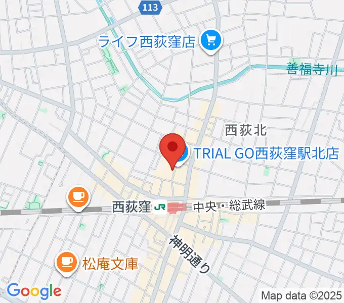 西荻窪テラの地図