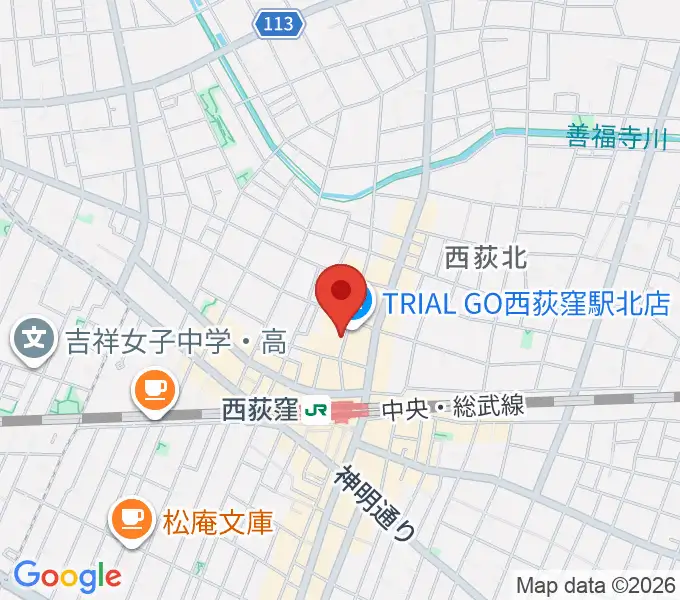 西荻窪テラの地図