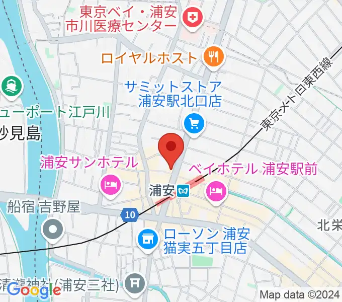 ジェイズスタジオ 浦安店の地図