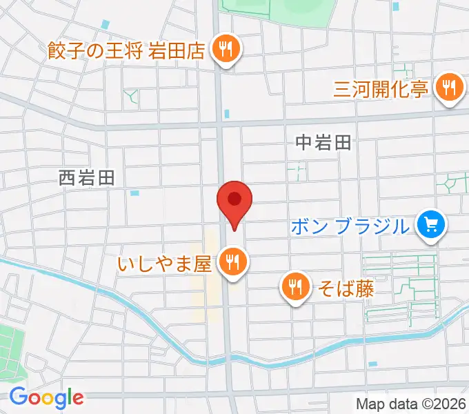 オリエント楽器ミューズフォレスト豊が丘の地図