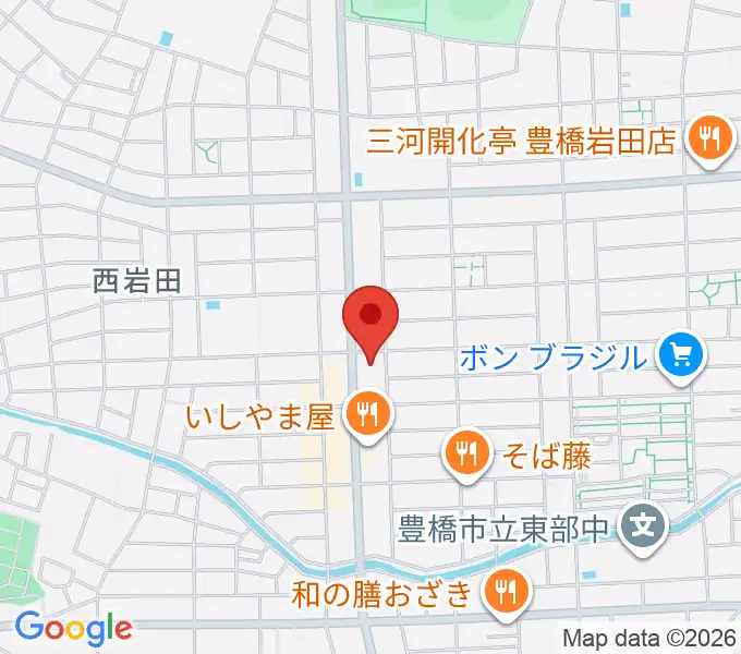 オリエント楽器ミューズフォレスト豊が丘の地図