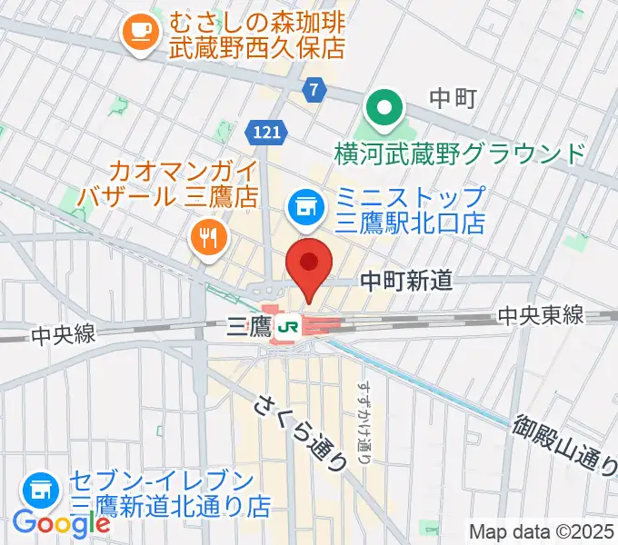 武蔵野芸能劇場の地図