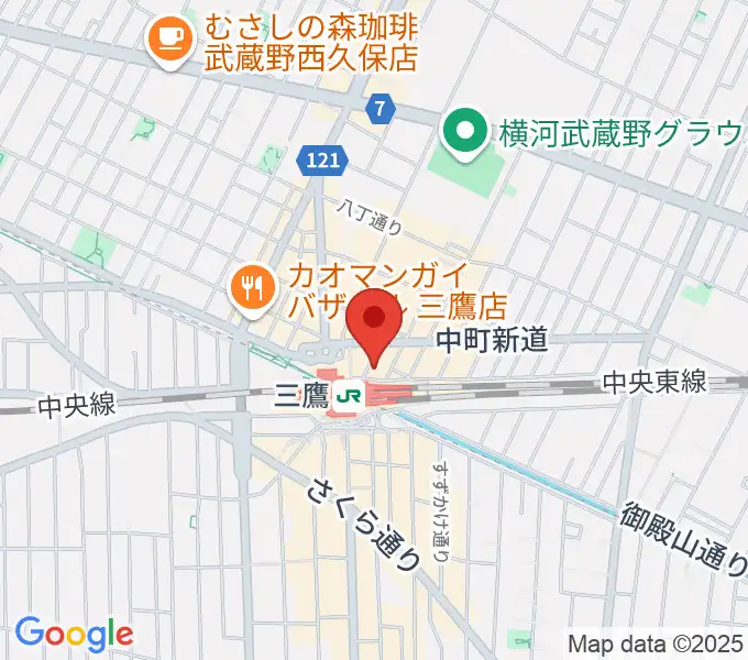 武蔵野芸能劇場の地図