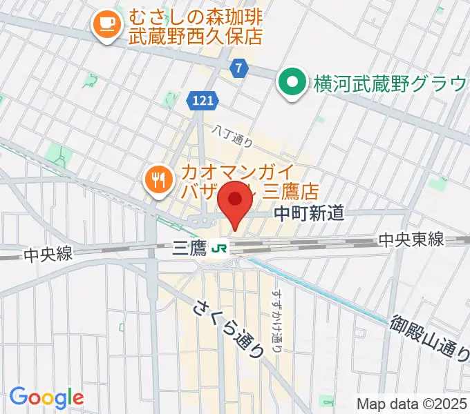 武蔵野芸能劇場の地図