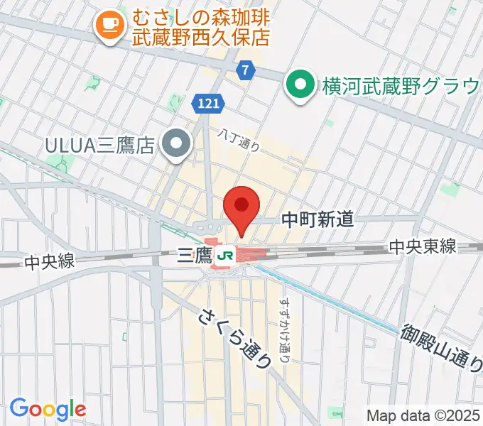 武蔵野芸能劇場の地図