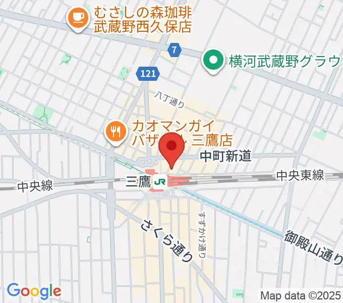 武蔵野芸能劇場の地図