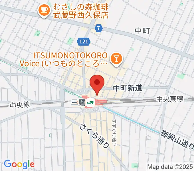 武蔵野芸能劇場の地図