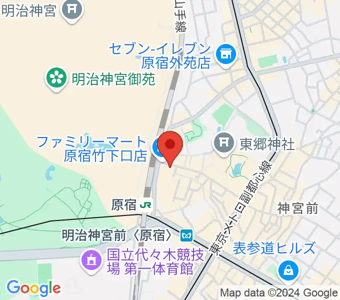 ボーカルスクール VOAT原宿校の地図