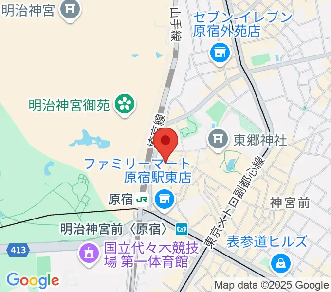 ボーカルスクール VOAT原宿校の地図