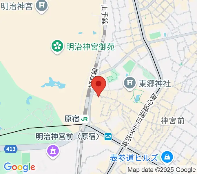 ボーカルスクール VOAT原宿校の地図