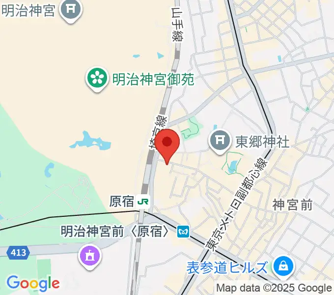 ボーカルスクール VOAT原宿校の地図
