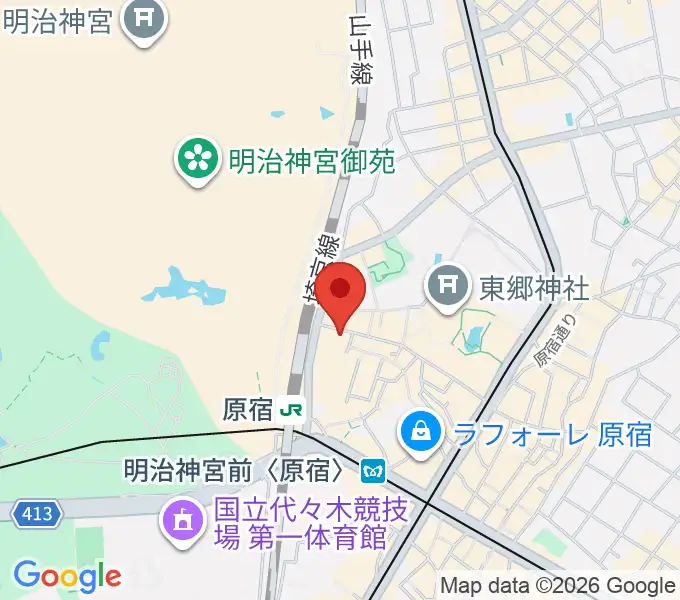 ボーカルスクール VOAT原宿校の地図