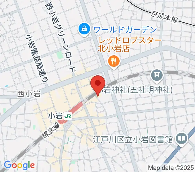 小岩BACK IN TIMEの地図