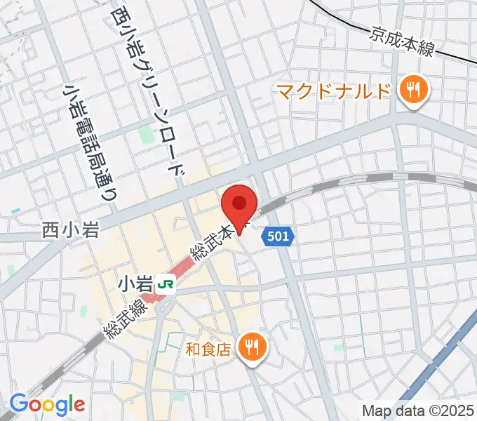小岩BACK IN TIMEの地図