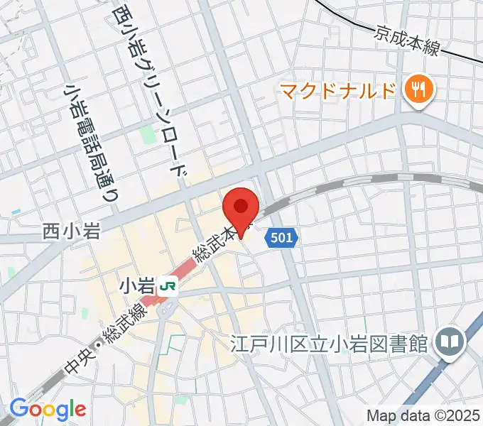 小岩BACK IN TIMEの地図