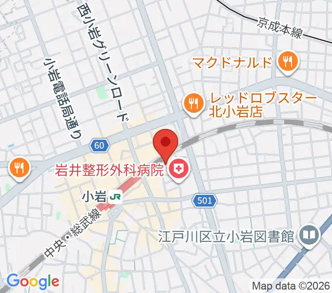 小岩BACK IN TIMEの地図