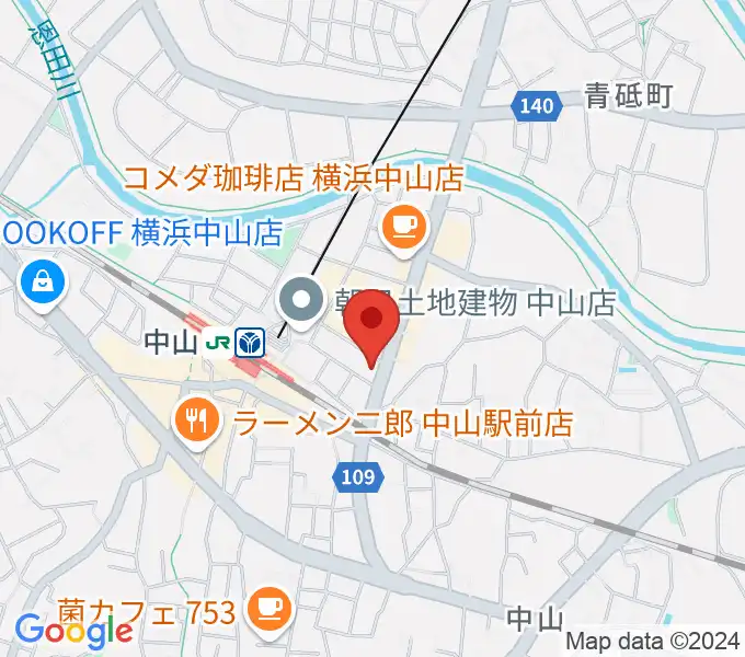 山響楽器店 中山店の地図