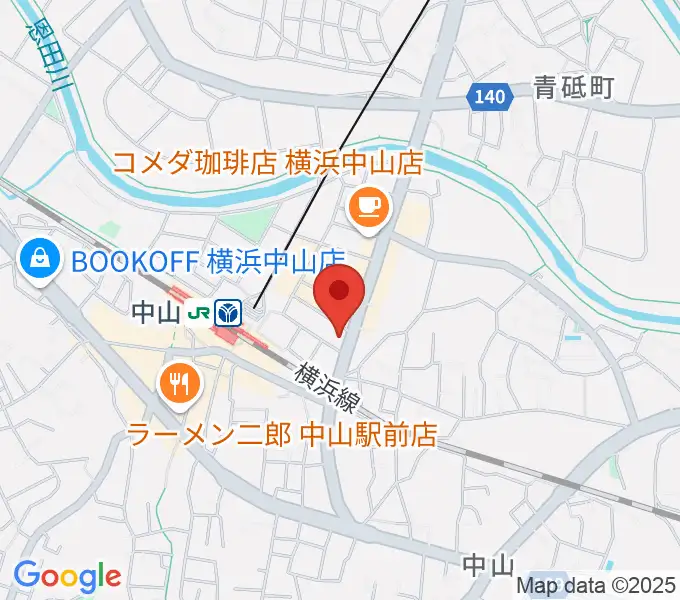 山響楽器店 中山店の地図