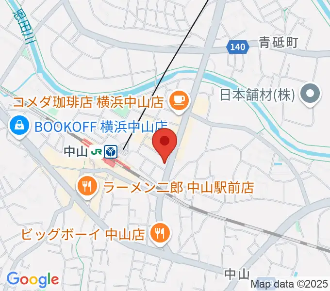 山響楽器店 中山店の地図