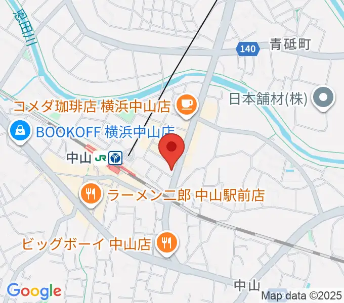 山響楽器店 中山店の地図