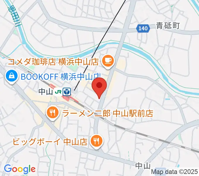 山響楽器店 中山店の地図
