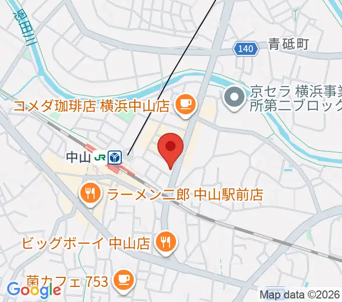 山響楽器店 中山店の地図