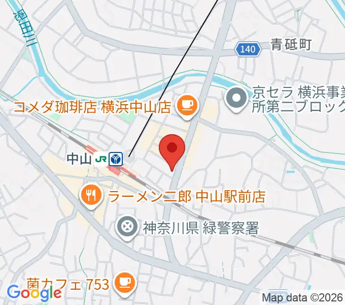 山響楽器店 中山店の地図