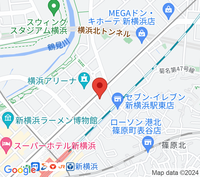 山響楽器店 新横浜センタースタジオOZの場所