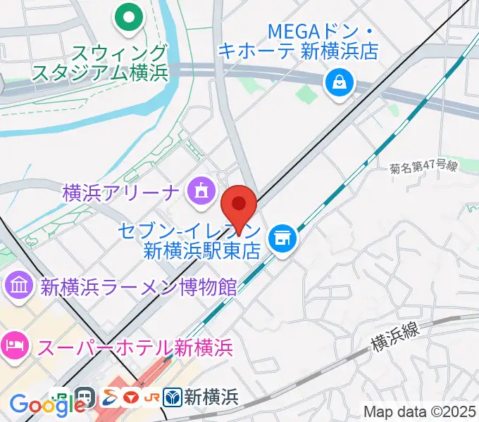 山響楽器店 新横浜センタースタジオOZの地図