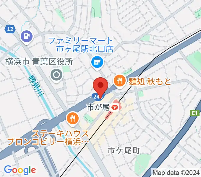 山響楽器店 市ヶ尾センターの地図