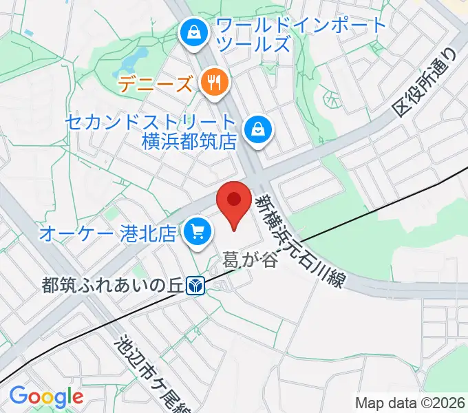ヤマハ山響楽器店 ふれあいの丘センターの地図