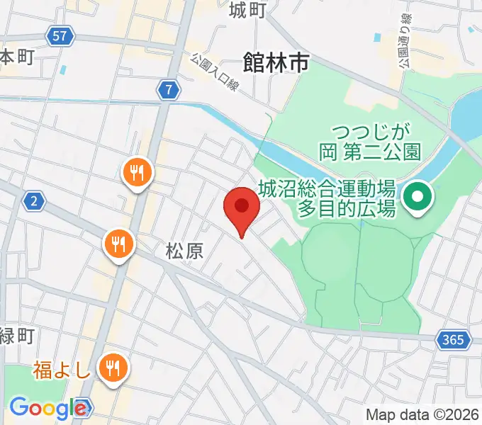 オトワ楽器 ハミングパーク松原の地図