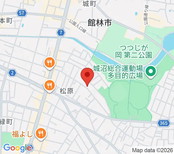 オトワ楽器 ハミングパーク松原の地図