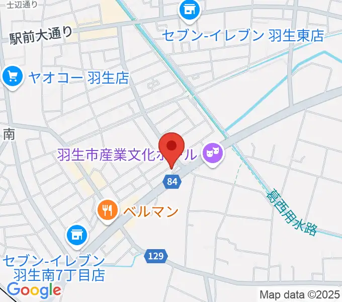 オトワ楽器 ハミングパーク羽生の地図